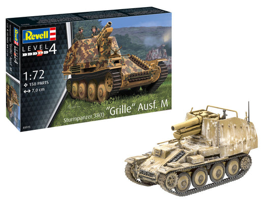 KIT DA MONTARE COMPATIBILE CON STURMPANZER 38 (t) GLILLE AUSF.M KIT 1:72 REVELL RV03315