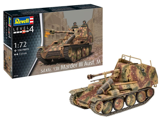 KIT DA MONTARE COMPATIBILE CON SD.KFZ.13B MARDER III AUSF.M KIT 1:72 REVELL RV03316