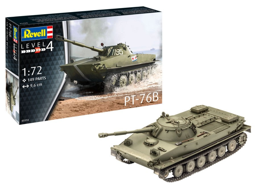 KIT DA MONTARE SCALA COMPATIBILE CON CORAZZATO PT-76B KIT 1:72 REVELL RV03314