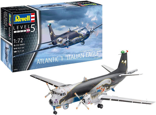 KIT DA MONTARE COMPATIBILE CON BREQUET ATLANTIC 1 ITALIAN EAGLE KIT 1:72 REVELL RV03845