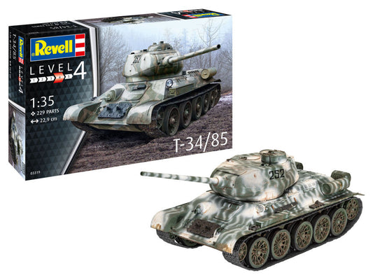 KIT DA MONTARE COMPATIBILE CON CARRO T34/85 KIT 1:35 REVELL RV03319