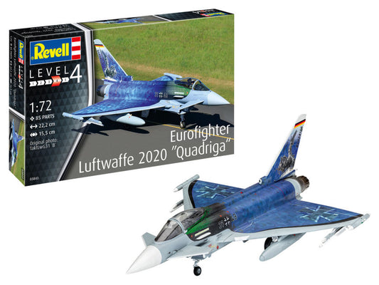 KIT DA MONTARE COMPATIBILE CON EUROFIGHTER LUFTWAFFE 2020 "QUADRIGA" KIT 1:72 REVELL RV03843