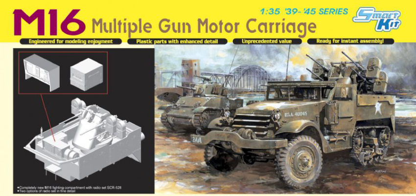 KIT DA MONTARE SCALA COMPATIBILE CON M16 MULTIPLE GUN MOTOR CARRIAGE KIT 1:35 DRAGON D6381