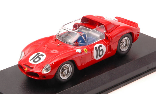 MODELLINO IN SCALA COMPATIBILE CON FERRARI 268 DINO SP N.16 LM TEST 1962 RODRIGUEZ-BANDINI-PARKES-GENDEBIEN ART MODEL AM0376