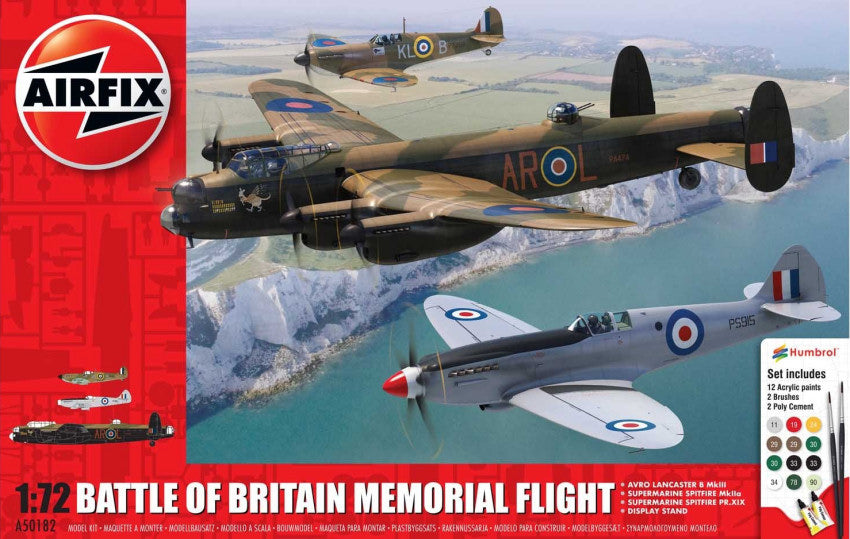 KIT DA MONTARE SCALA COMPATIBILE CON BATTLE OF BRITAIN MEMORIAL FLIGHT KIT 1:72 AIRFIX A50182