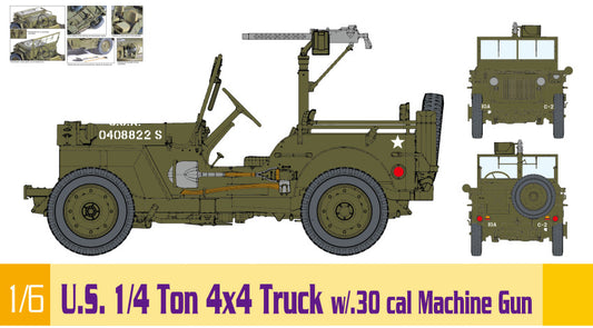 KIT DA MONTARE COMPATIBILE CON U.S. 1/4 TON 4x4 TRUCK W/.30-CAL MACHINE GUN KIT 1:6 DRAGON D75050