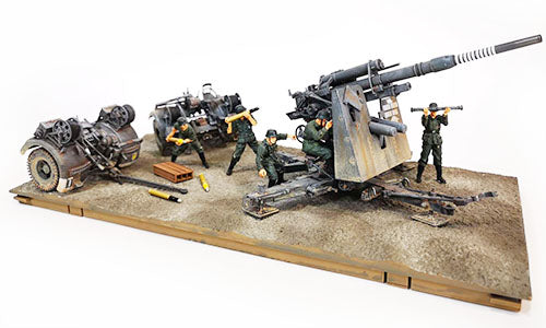 MODELLINO SCALA COMPATIBILE CON DIV.SET GERMAN 8.8 cm FLUGABWEHRKANONE 36/37 GUN 1:32 FORCES OF VALOR FOR801008A