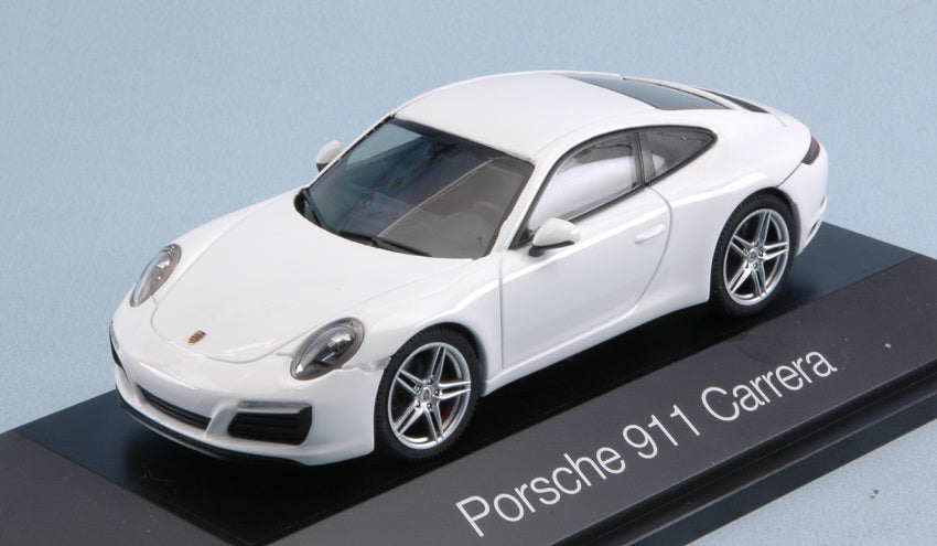 MODELLINO SCALA COMPATIBILE CON PORSCHE 911 CARRERA S COUPE' 991 II WHITE 1:43 HERPA HP7101