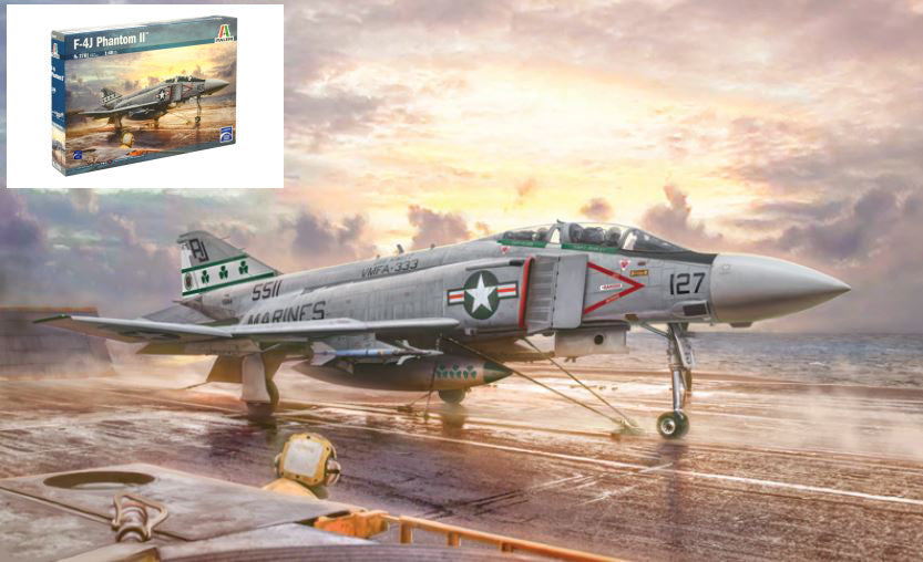 KIT DA MONTARE COMPATIBILE CON F-4J PHANTOM II KIT 1:48 ITALERI IT2781