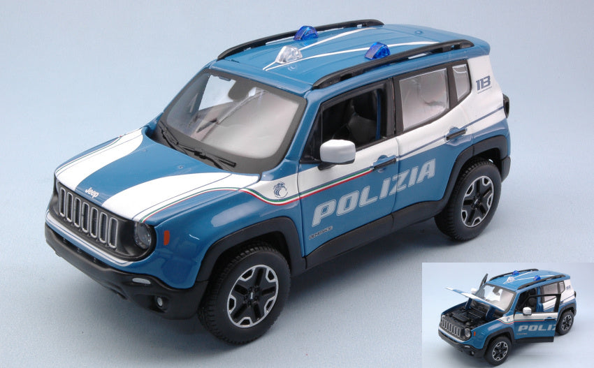 MODELLINO IN SCALA Maisto COMPATIBILE CON JEEP RENEGADE POLIZIA 1:24 MODEL SCALE MI31520P 241217