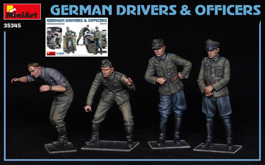 KIT DA MONTARE COMPATIBILE CON GERMAN DRIVERS & OFFICERS KIT 1:35 MINIART MIN35345