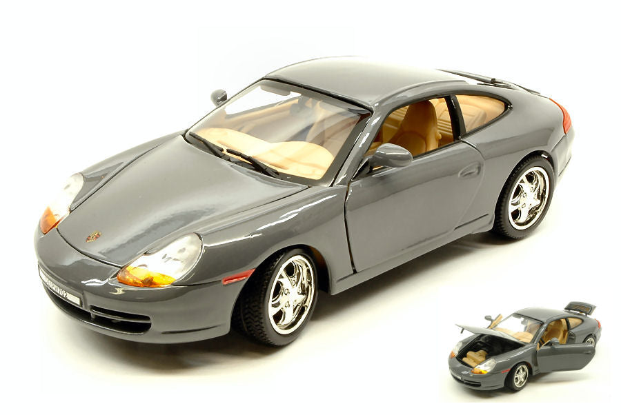 MODELLINO SCALA COMPATIBILE CON PORSCHE 911 (996) CARRERA 2000 ASH GREY 1:18 MOTORMAX MTM73101DG