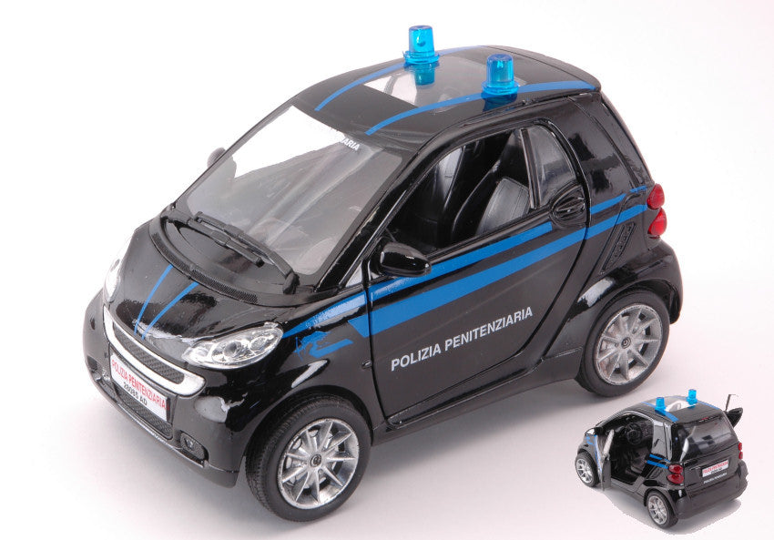 MODELLINO SCALA COMPATIBILE CON SMART FORTWO POLIZIA PENITENZIARIA 1:24 NEW RAY NY71463