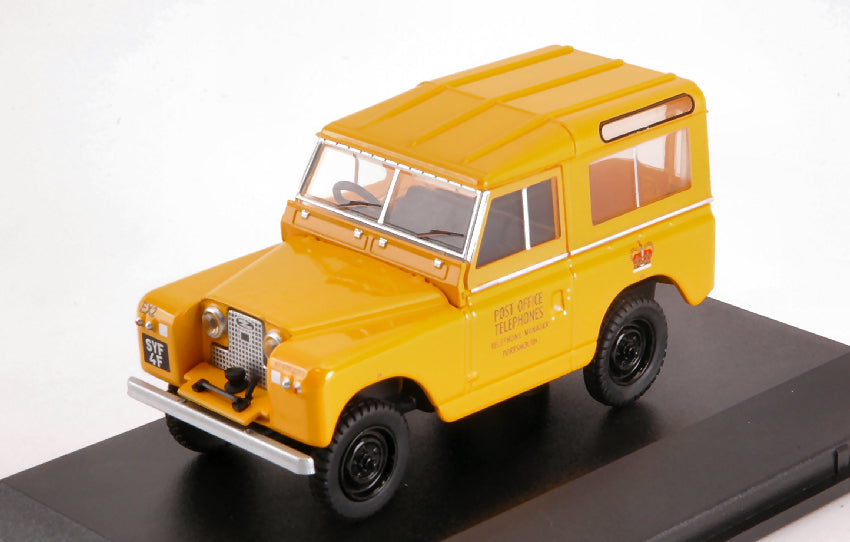 MODELLINO IN SCALA COMPATIBILE CON LAND ROVER SERIES II SWB HARD TOP POST OFFICE TELEPHONES YELLOW 1:43 OXFORD OXF43LR2S004