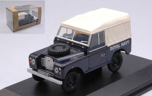 MODELLINO IN SCALA COMPATIBILE CON LAND ROVER SERIES III SWB CANVAS ROYAL NAVY 1:43 OXFORD OXF43LR3S004