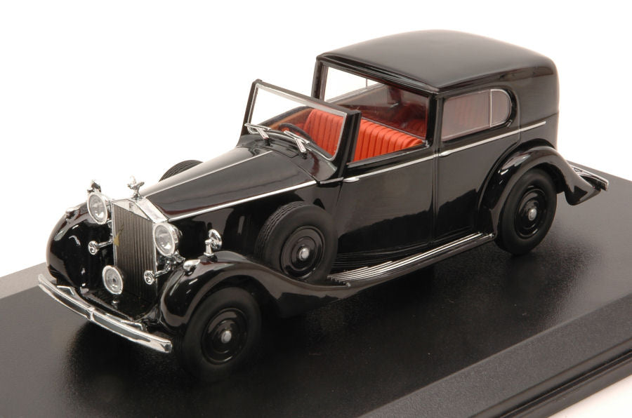 MODELLINO IN SCALA COMPATIBILE CON ROLLS ROYCE PHANTOM III 1936 SEDANCA DE VILLE H.J.MULLINER BLACK 1:43 OXFORD OXF43RRP3001