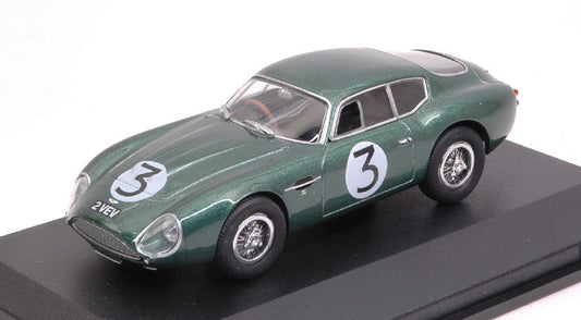 MODELLINO IN SCALA COMPATIBILE CON ASTON MARTIN DB4GT ZAGATO N.3 4th T.TROPHY GOODWOOD 1961 J.CLARK 1:43 OXFORD OXFAMZ002