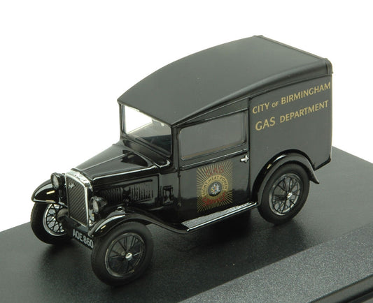 MODELLINO IN SCALA COMPATIBILE CON AUSTIN SEVEN RN VAN CITY OF BIRMINGHAM GAS DEPARTMENT 1:43 OXFORD OXFASV006