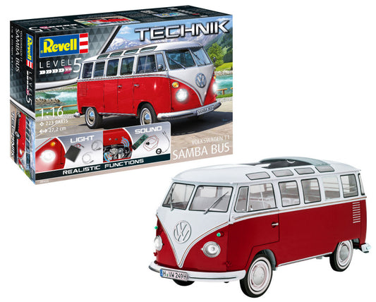 KIT DA MONTARE COMPATIBILE CON VW T1 SAMBA BUS TECHNIK KIT 1:16 REVELL RV00455