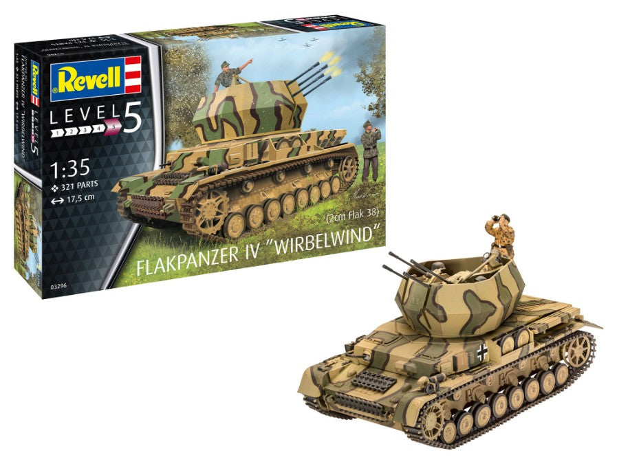 KIT DA MONTARE COMPATIBILE CON FLAKPANZER IV WIRBELWIND (2cm FLAK 38) KIT 1:35 REVELL RV03296