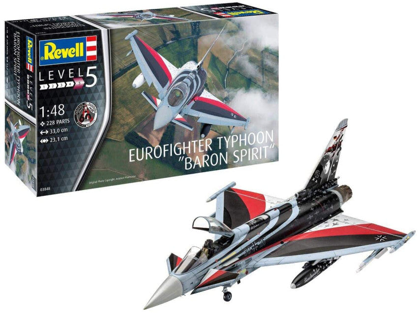 MODELLINO IN SCALA Revell COMPATIBILE CON EUROFIGHTER TYPHOON BARON SPIRIT KIT 1:48 MODEL SCALE RV03848 241217