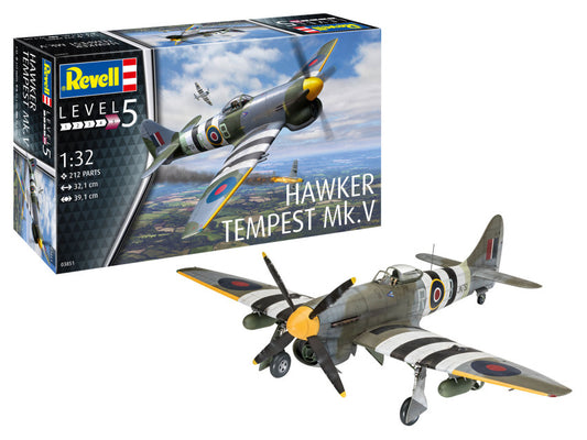 KIT DA MONTARE COMPATIBILE CON HAWKER TEMPEST MK.V KIT 1:32 REVELL RV03851