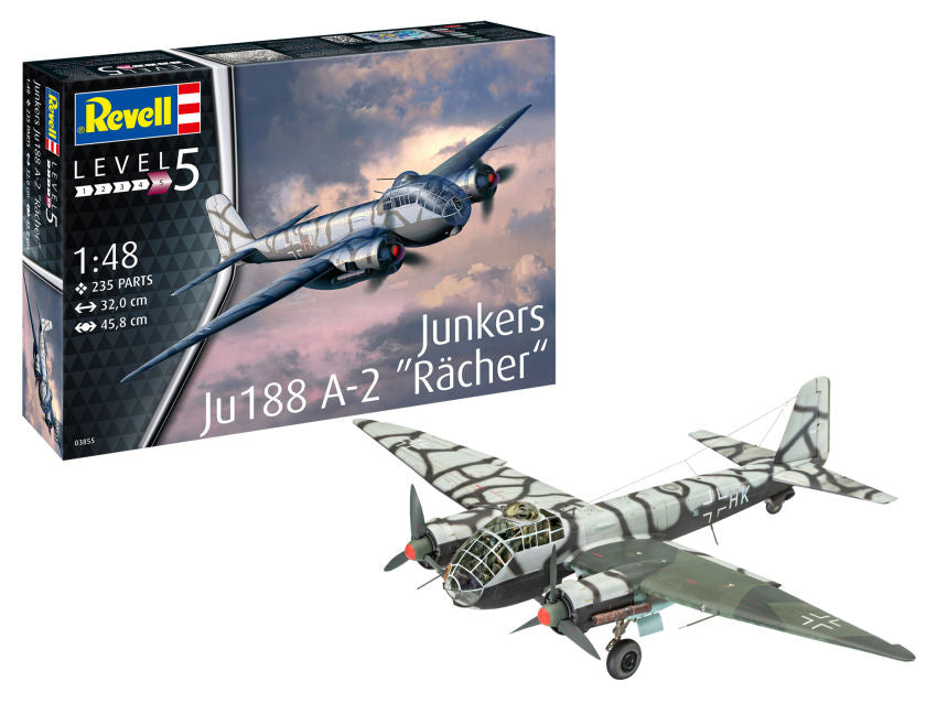 KIT DA MONTARE COMPATIBILE CON JUNKERS JU188 A-2 RACHER KIT 1:48 REVELL RV03855