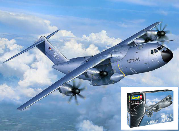 KIT DA MONTARE COMPATIBILE CON AIRBUS A400M "LUFTWAFFE" KIT 1:72 REVELL RV03929