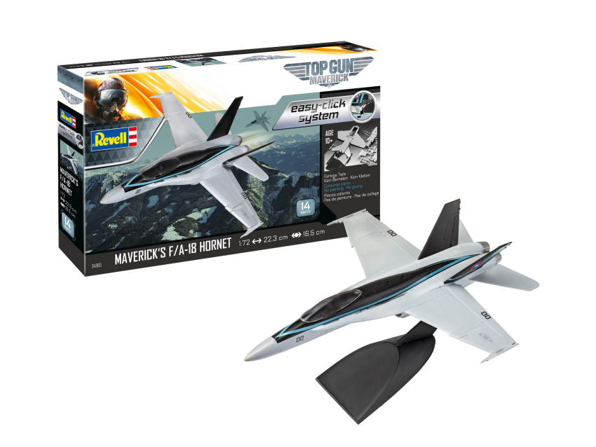 KIT DA MONTARE COMPATIBILE CON AEREO MAVERIK'S F/A-18 HORNET TOP GUN (EASY-CLICK SYSTEM) KIT 1:72 REVELL RV04965