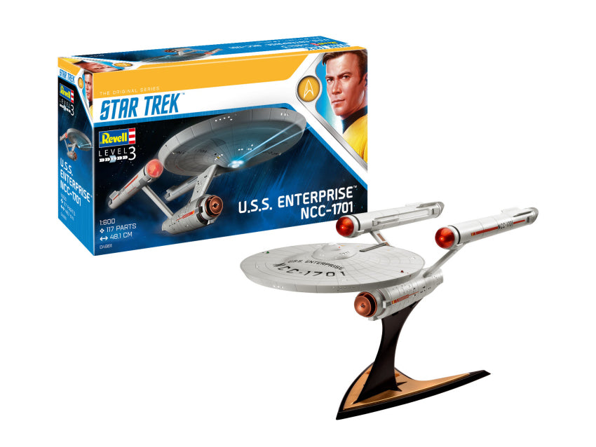 KIT DA MONTARE SCALA COMPATIBILE CON U.S.S. ENTERPRISE NCC-1701 (TOS) KIT 1:600 REVELL RV04991