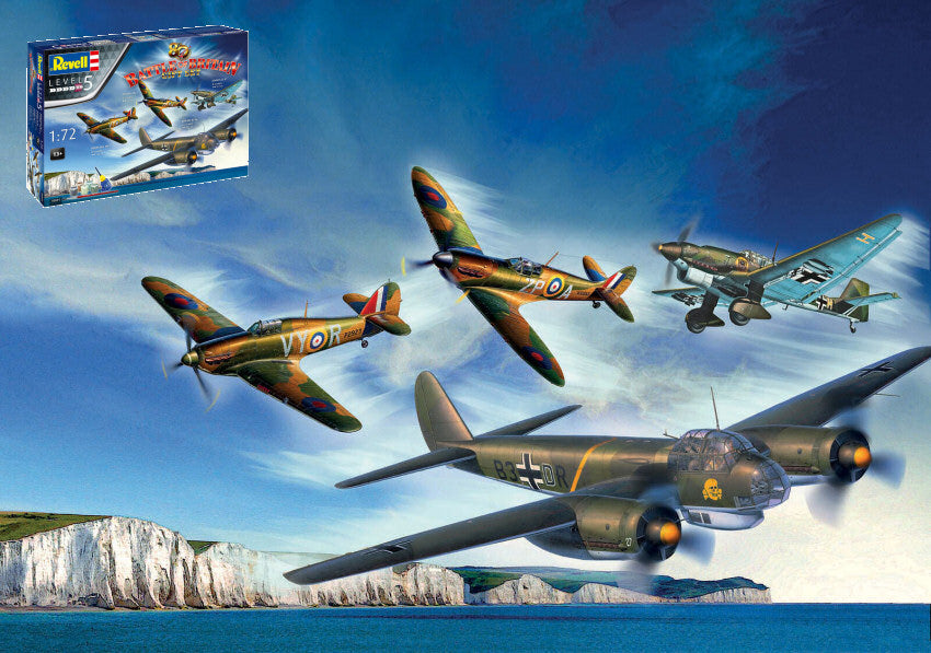 KIT DA MONTARE COMPATIBILE CON 80th ANNIVERSARY BATTLE OF BRITAIN GIFT SET KIT 1:72 REVELL RV05691