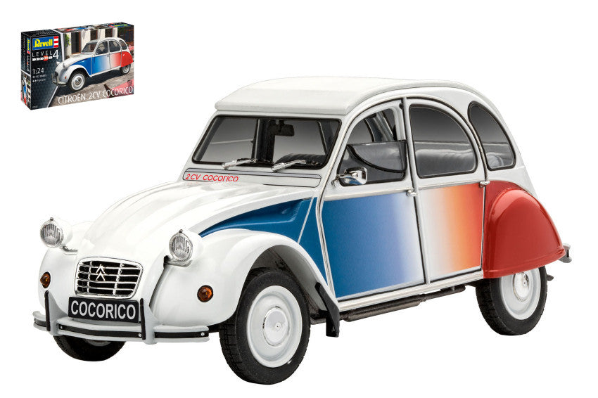 KIT DA MONTARE SCALA COMPATIBILE CON CITROEN 2 CV COCORICO KIT 1:24 REVELL RV07653