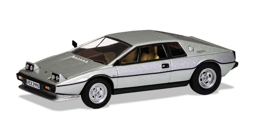 MODELLINO SCALA COMPATIBILE CON LOTUS ESPRIT SERIES 1 COLIN CHAPMANS CAR SILVER DIAMOND METALLIC 1:43 VANGUARDS VA14203