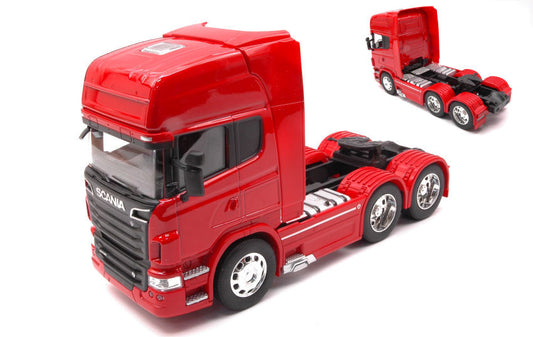 MODELLINO SCALA COMPATIBILE CON SCANIA R730 V8 (6x4) RED 1:32 WELLY WE32670LR