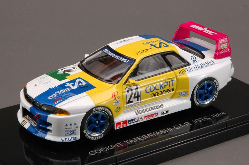 MODELLINO IN SCALA COMPATIBILE CON NISSAN SKYLINE GT-R R32 N.24 JGTC 1994 1:43 EBBRO EB44574