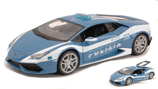 MODELLINO IN SCALA Maisto COMPATIBILE CON LAMBORGHINI HURACAN LP 610-4 2014 POLIZIA STRADALE 1:24 MODEL SCALE MI31511 241217