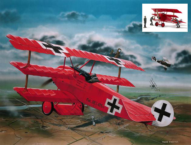 KIT DA MONTARE SCALA COMPATIBILE CON FOKKER DR.I BARONE ROSSO VON RICHTOFEN KIT 1:28 REVELL RV04744