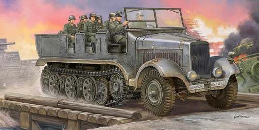 MODELLINO IN SCALA Trumpeter COMPATIBILE CON GERMAN SD.KFZ.Halbkettenzugmaschine Artillerieausfuhrung KIT 1:35 MODEL SCALE TP5531 241217