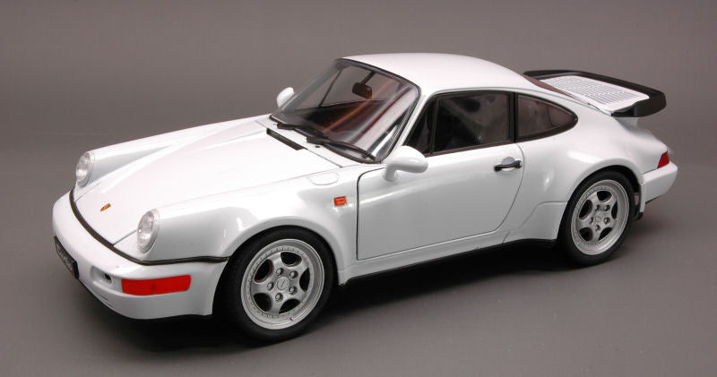 MODELLINO IN SCALA Welly COMPATIBILE CON PORSCHE 964 TURBO 1991 WHITE 1:18 MODEL SCALE WE2736 241217