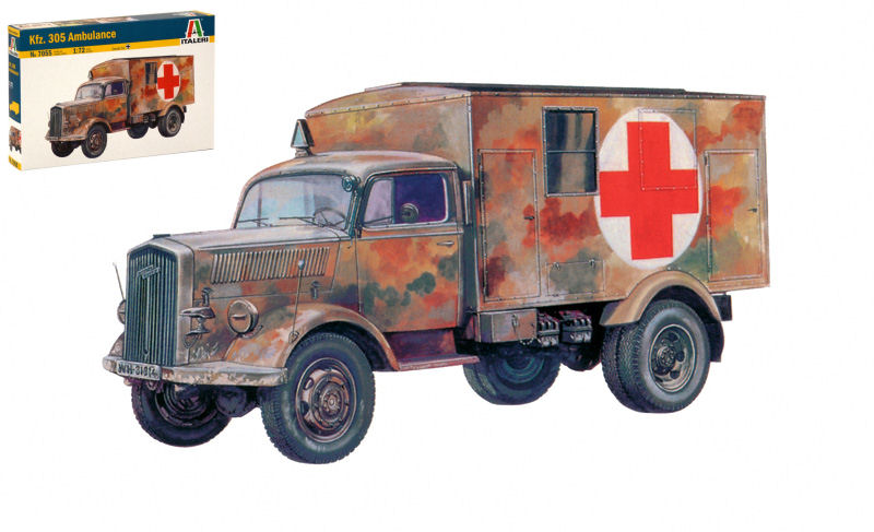 KIT DA MONTARE COMPATIBILE CON KFZ 305 AMBULANCE KIT 1:72 ITALERI IT7055