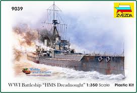 MODELLINO IN SCALA Zvezda COMPATIBILE CON BATTLESHIP DREADNOUGHT KIT 1:350 MODEL SCALE Z9039 241217