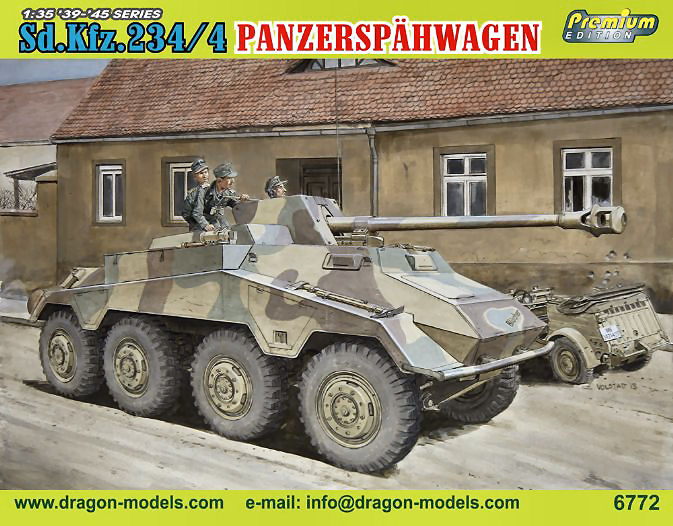 KIT DA MONTARE SCALA COMPATIBILE CON SD.KFZ.234/4 PANZERSPAHWAGEN KIT 1:35 DRAGON D6772