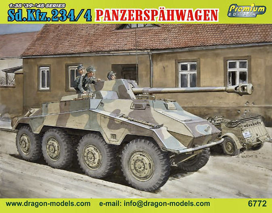 KIT DA MONTARE SCALA COMPATIBILE CON SD.KFZ.234/4 PANZERSPAHWAGEN KIT 1:35 DRAGON D6772