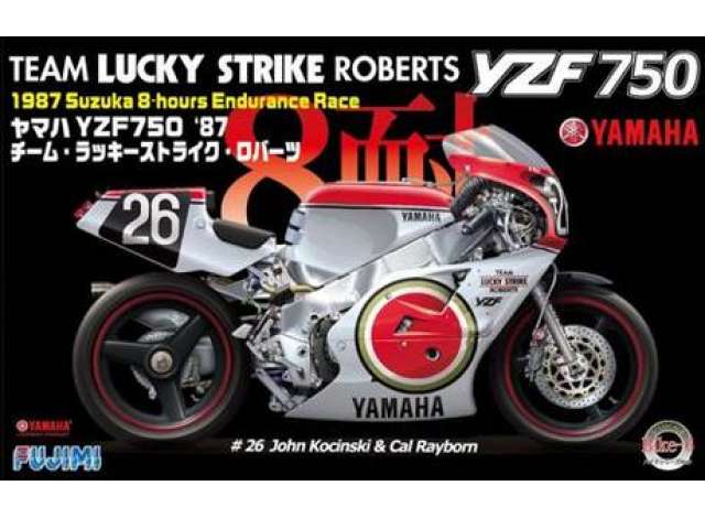 MODELLINO IN SCALA Fujimi COMPATIBILE CON YAMAHA YZF 750 N.26 LUCKY STRIKE 8H SUZUKA 1987 K.ROBERTS 1:12 MODEL SCALE FJ141367 241217