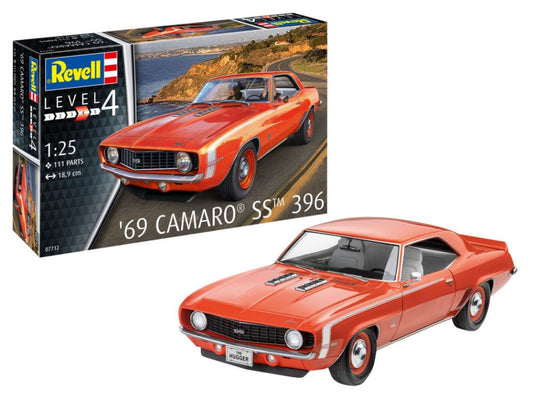 KIT DA MONTARE COMPATIBILE CON CAMARO SS 396 1969 KIT 1:25 REVELL RV07712