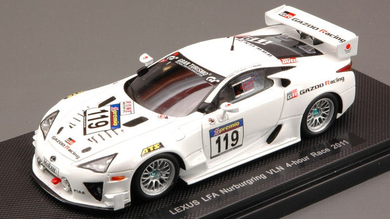 MODELLINO IN SCALA COMPATIBILE CON LEXUS LFA N.119 NURBURGRING VLN RACE 2011 1:43 EBBRO EB44631