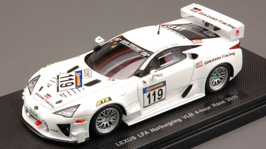 MODELLINO IN SCALA COMPATIBILE CON LEXUS LFA N.119 NURBURGRING VLN RACE 2011 1:43 EBBRO EB44631