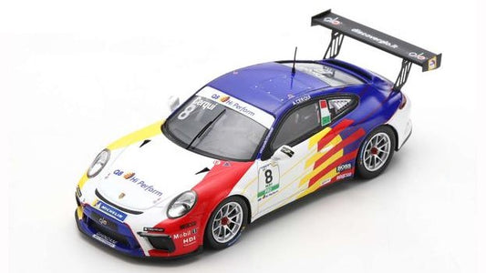 MODELLINO IN SCALA Spark Model COMPATIBILE CON PORSCHE 911 GT3 CUP N.8 CARRERA CUP ITALIA CHAMPION 2021 ALBERTO CERQUI MODEL SCALE SI017 241217