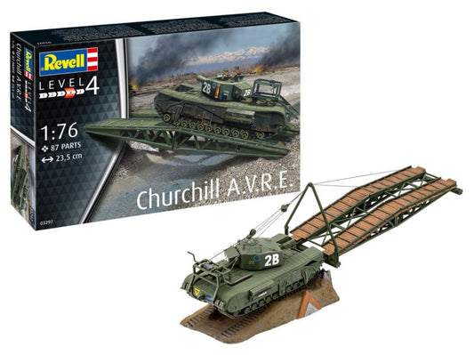 KIT DA MONTARE COMPATIBILE CON CHURCHILL A.V.R.E. KIT 1:76 REVELL RV03297