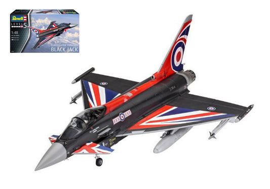 KIT DA MONTARE COMPATIBILE CON EUROFIGHTER TYPHOON BLACK JACK KIT 1:48 REVELL RV03820